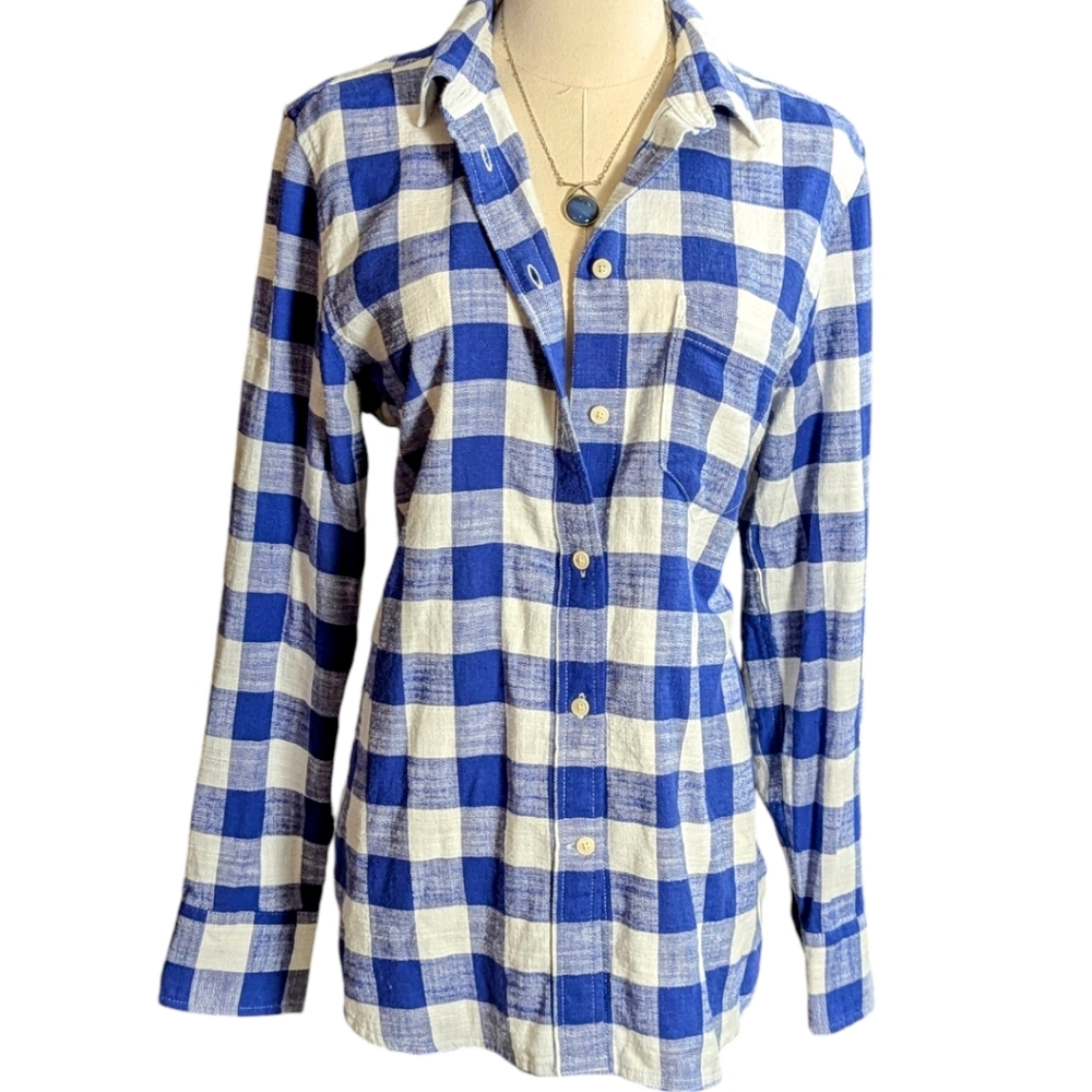 NWT J Crew Classic Button up Flannel Shirt Size Small